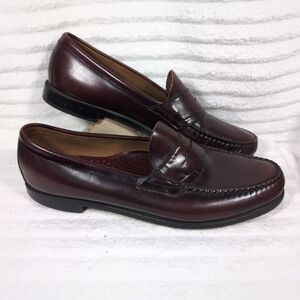 G.H. Bass Weejuns Penny Loafer Men's Size 14 D Leather Burgundy Dress Shoes